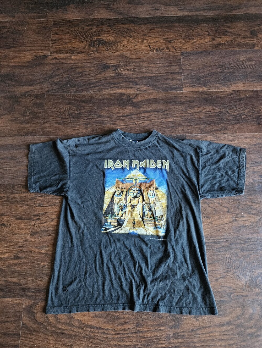 Vintage Iron Maiden 2002 Power Slave Tour T-Shirt size XL